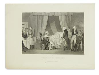 (WASHINGTON, GEORGE.) Chapin, John R.; artist. Original illustration art for an engraving, Death of Washington.
